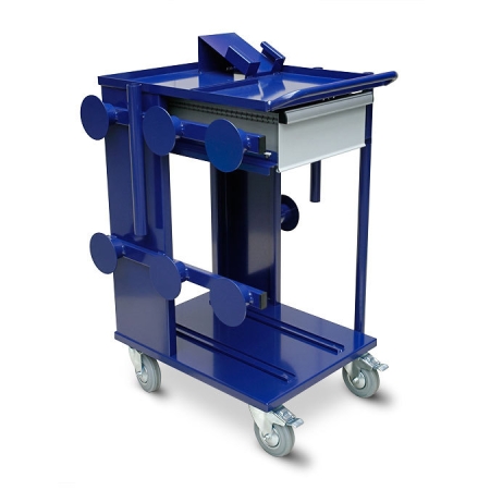 Werkstattwagen für Abgasmessgeräte, pulverbeschichtet